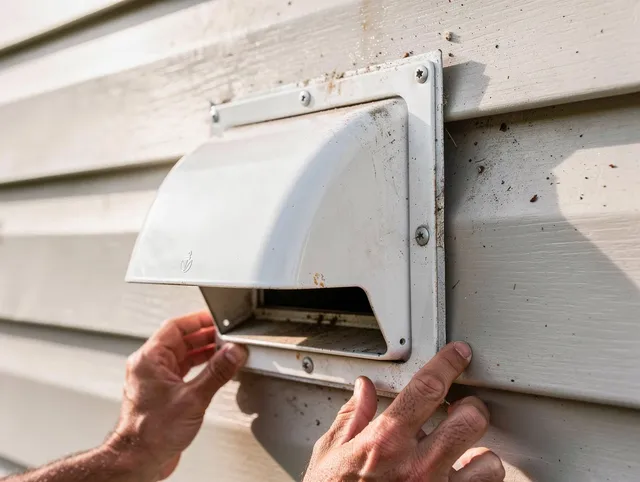 Grand Terrace Dryer Vent Cleaning technician delivering thorough residential dryer vent cleaning service in Grand Terrace